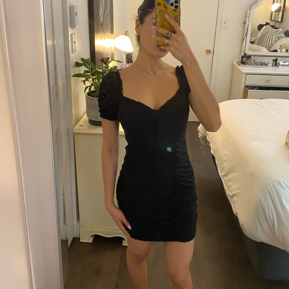 Black lace dress